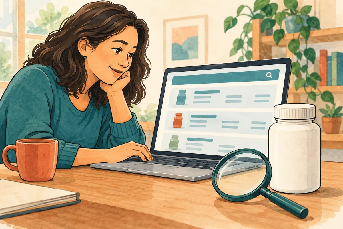 Illustration of checking the exact supplement in a quality-program directory